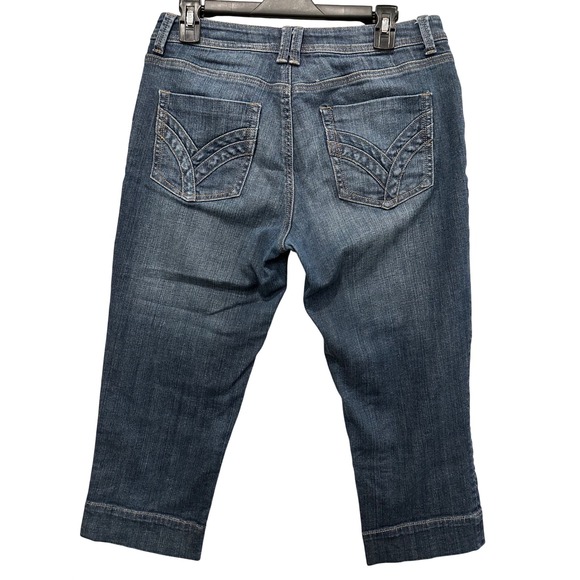 The Limited Womens Size 12 Denim Capri Jeans Medium Wash Blue Cropped - Picture 3 of 6